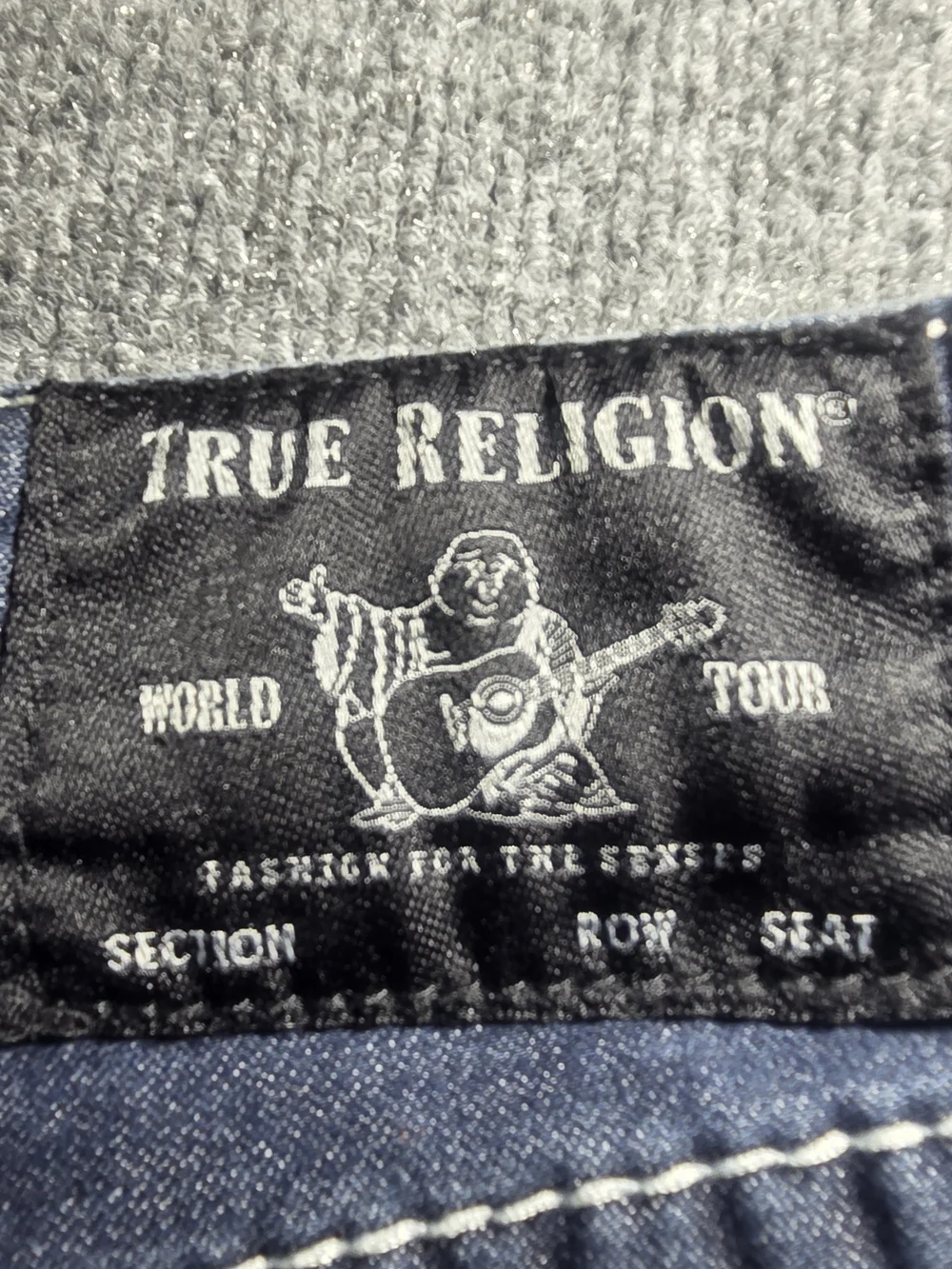 True Religion Men's Ricky Relaxed Straight Big T Jeans Blue Size 29x32